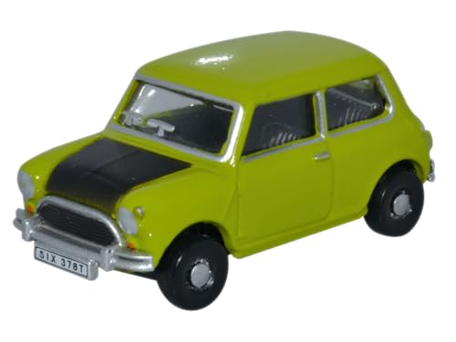 Mini Cooper, hellgrün/mattschwarz, Mr. Bean, Modellauto, Fertigmodell, Oxford 1:76 von Oxford Diecast