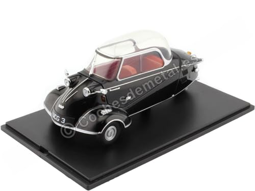 Oxford Diecast Modellauto Messerschmitt KR200, Schwarz, Maßstab 1:18, Auto, Retro, Erwachsener, Unisex, Kinder von Oxford Diecast