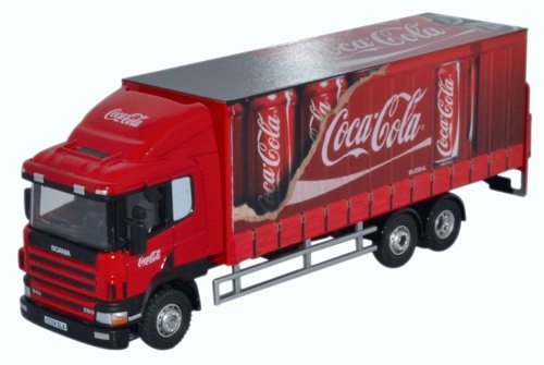 Oxford Die Cast Scania 94D 6-Wheel Curtainside - Coca Cola von Oxford Diecast