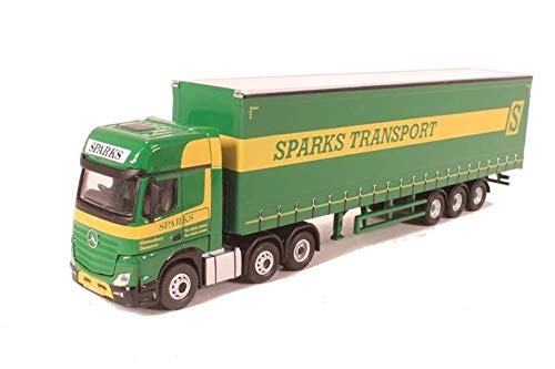 Oxford Diecast 1/76 Scale 76MB006 - Mercedes Actros GSC Curtainside Sparks Trans von Oxford Diecast