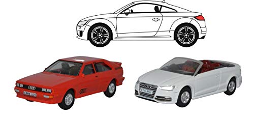 Oxford Diecast 76SET68 Audi Set 3-teilig (Quattro/TT/S3 Cabrio) von Oxford Diecast