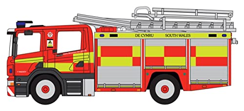 Oxford Diecast 76SFE012 Scania Pumpleiter CP28 South Wales Fire & Rescue von Oxford Diecast