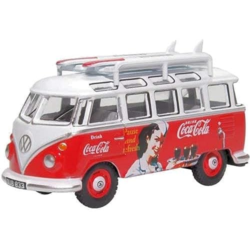 Oxford Diecast 76VWS008CC VW T1 Bus and Surfboards Coca Cola von Oxford Diecast