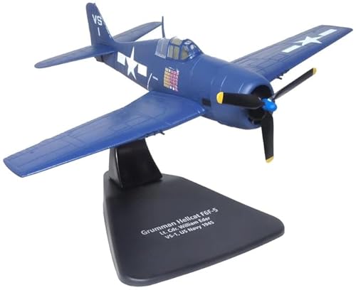 Herpa Militär Modellflugzeug, Grumman Hellcat F6F-5 - VS-1, US Navy, Lt.Cdr. Willard E. Eder, 1945, Maßstab 1:72 - Modellbau Flugzeug, Flugzeugmodell für Sammler, Army Flieger aus Metall von Oxford Diecast