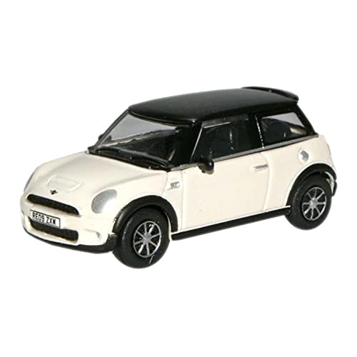 Mini Cooper S in Pepper White mit schwarzem Dach aus Oxford diescast 1/76 Maßstab von Oxford Diecast