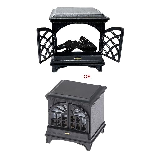 Oxxggkao 1:12 Miniaturhäuser Möbel Kunststoff Kamin Mit LED Light Accessoires Dekorationen Batterie Enthalten Oxxggkao 1:12 Miniaturhäuser Möbel Kunststoff Kamin Mit LED Light Accessoires Dekorationen Batterie Enthalten von Oxxggkao