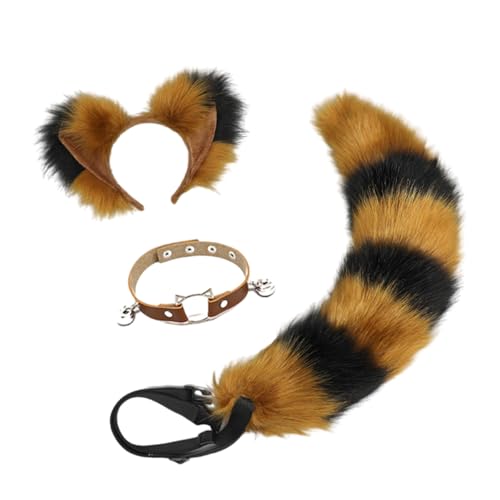 Oxxggkao Fuchs Schwanz Glocken Halsband Katzen Ohren Haarband Plüsch Tier Verstellbarer Gürtel Halloween Kostüm Zubehör für Karneval Verstellbare Plüsch Ohren Haarband Choker Halskette für Halloween Oxxggkao Fuchs Schwanz Glocken Halsband Katzen Ohren Haarband Plüsch Tier Verstellbarer Gürtel Halloween Kostüm Zubehör für Karneval Verstellbare Plüsch Ohren Haarband Choker Halskette für Halloween von Oxxggkao