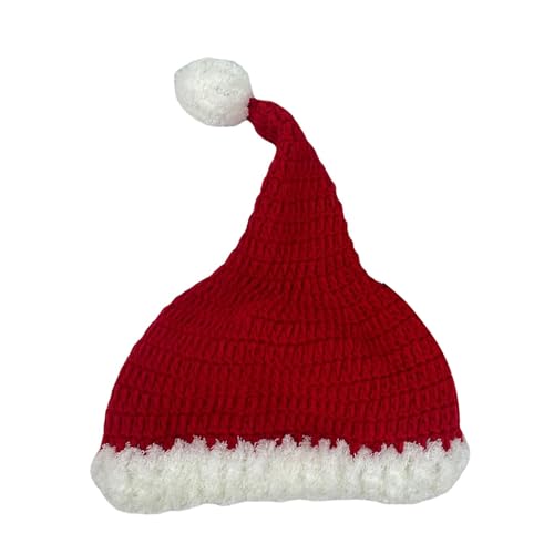 Oxxggkao Gehäkelter Weihnachtsmann Pompoms Warme Strick Weihnachtsmütze Erwachsene Geschenk Kind Teenager von Oxxggkao