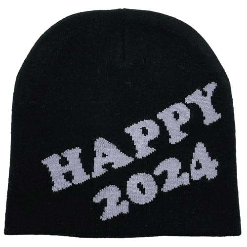 Oxxggkao Halloween Totenkopf Mütze Unisex Strickmütze Gehäkelt Happy 2024 Party Urlaub Winter Warme Mütze Lustiges Totenkopf von Oxxggkao