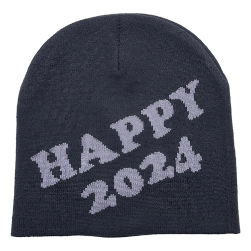 Oxxggkao Halloween Totenkopf Mütze Unisex Strickmütze Gehäkelt Happy 2024 Party Urlaub Winter Warme Mütze Lustiges Totenkopf von Oxxggkao