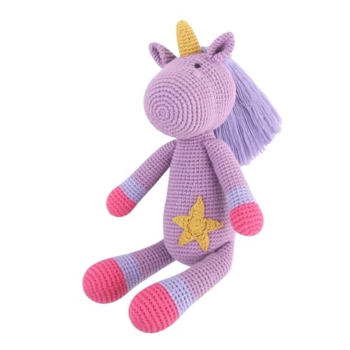 Oxxggkao Handgemachtes Gehäkeltes Häschen Stofftier Weiches Einhorn Beruhigendes Spielzeug Süßes Geschenk Für Jungen Und Mädchen Geschenk Für B von Oxxggkao