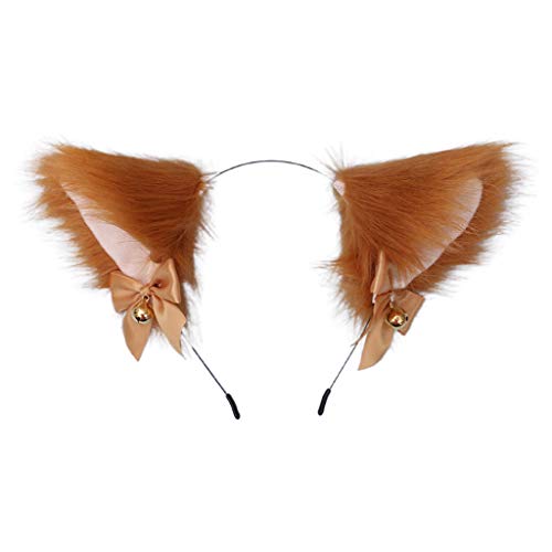 Oxxggkao Plüsch-Katzenohren-Haarband, Anime, Tier, Cosplay, Kostüm, Haarreif mit Schleife, Schleife, Glocken für Damen, Mädchen, Kinder, Schleife, kleine Glocken, Kopfschmuck Oxxggkao Plüsch-Katzenohren-Haarband, Anime, Tier, Cosplay, Kostüm, Haarreif mit Schleife, Schleife, Glocken für Damen, Mädchen, Kinder, Schleife, kleine Glocken, Kopfschmuck von Oxxggkao