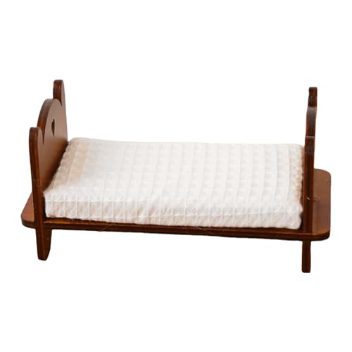 Oxxggkao Puppenhäuser Einzelbett Modell Möbel Modellzubehör Teenager Mädchen für 1:12 Puppenhäuser Wohnzimmer Dekorationen Holz Puppenbett Oxxggkao Puppenhäuser Einzelbett Modell Möbel Modellzubehör Teenager Mädchen für 1:12 Puppenhäuser Wohnzimmer Dekorationen Holz Puppenbett von Oxxggkao