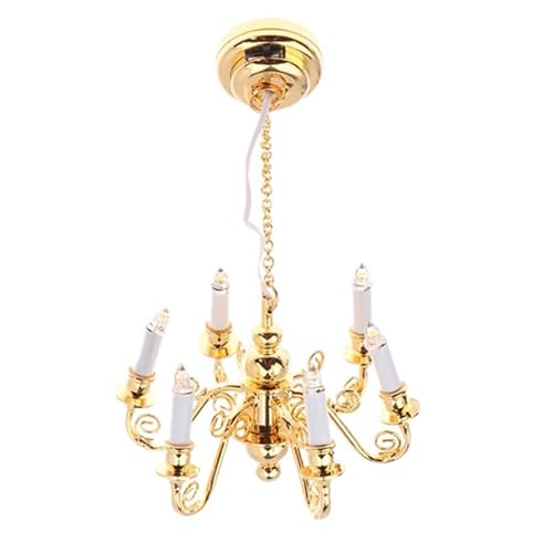 Oxxggkao Sechs Kopfdecke Lampe Miniatur Kronleuchtermodell Für 1/12 Skala Dollhouses Wohnzimmer Schlafzimmer Beleuchtungszubehör Sammlerstückbare Miniaturlampe Oxxggkao Sechs Kopfdecke Lampe Miniatur Kronleuchtermodell Für 1/12 Skala Dollhouses Wohnzimmer Schlafzimmer Beleuchtungszubehör Sammlerstückbare Miniaturlampe von Oxxggkao
