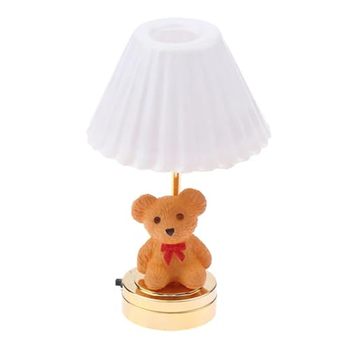 Oxxggkao Wohnzimmer Tischlampe Figur Modell Realistischer Bär Vintage Life Szene Puppen Tun Spieleinrichtungen von Oxxggkao