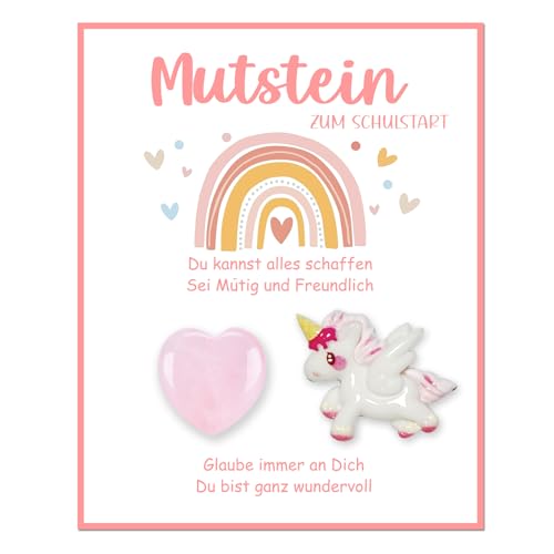 Mutstein für Kinder Einschulung, Glücksbringer Schulanfang Mädchen, Schultüte Füllung, Schulkind 2025 Geschenk, Geschenke zur Einschulung mit Mutstein Dino Glücksbringer Grußkarte und Organzasäckchen Mutstein für Kinder Einschulung, Glücksbringer Schulanfang Mädchen, Schultüte Füllung, Schulkind 2025 Geschenk, Geschenke zur Einschulung mit Mutstein Dino Glücksbringer Grußkarte und Organzasäckchen von Ozagkad