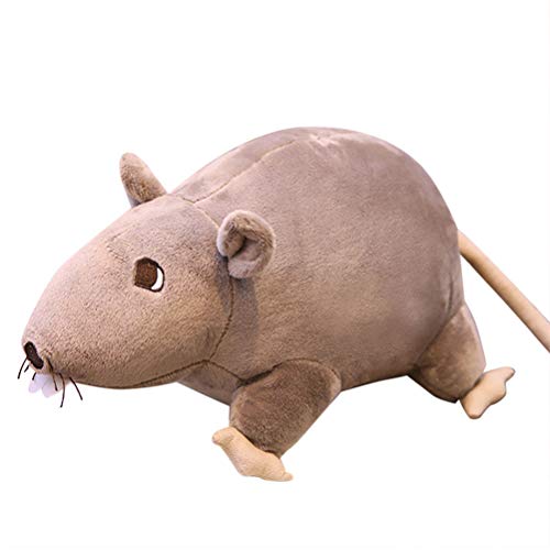 Ozgkee 20 cm Simulation Maus Plüsch Puppe Weiche Angefüllte Ratte Plüsch Tier Spielzeug Kinder Geschenk (Grau) von Ozgkee