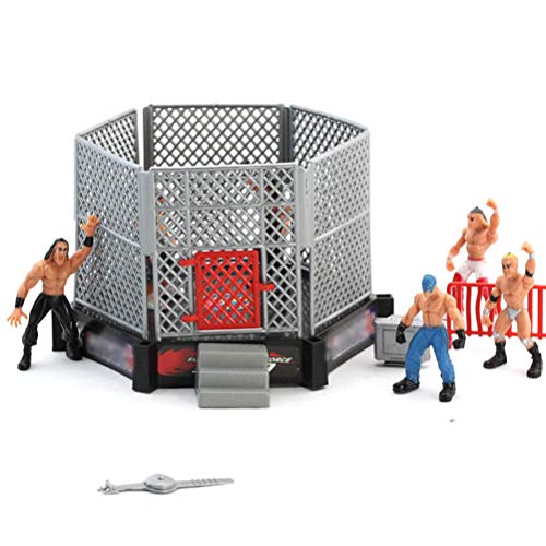 Ozgkee Wrestling-Spielzeug für Kinder, Kampfspielzeug, Wrestling-Spielzeug, Wrestler-Krieger-Spielzeug, Lustiges Wrestling-Ring-Set, Wrestler-Krieger-Spielzeug, Lustige (Grau) von Ozgkee