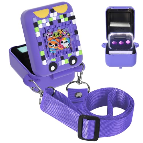 Oziral Silikonhülle für Bitzee Interactive Toy Digital Pet Case Schutzhülle für Bitzee Digital Haustier Silikonhülle für Bitzee Interactive Electronic Pet Case mit verstellbarem Lanyard (Violet) von Oziral