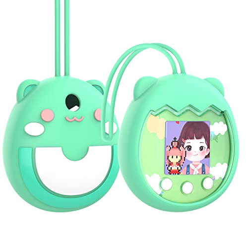 Oziral Silikonhülle für Tamagotchi Pix Electronic Virtual Pet Spielkonsole mit Handschlaufe, Tamagotchi Pix kompatible Silikonhülle (Grün) von Oziral