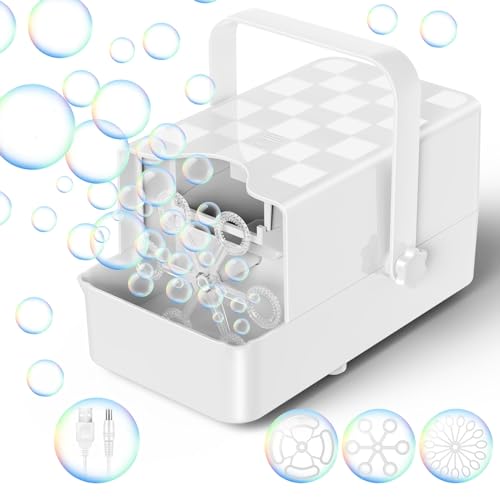 PANACARE Automatische Seifenblasenmaschine, Seifenblasenmaschine Hochzeit mit 3 Blasennetzen 10000+/Min kleine Blasen/große/mittlere/300ml Tank, Kinder Geschenk für Kindstag/Bühne/Party von P PANACARE