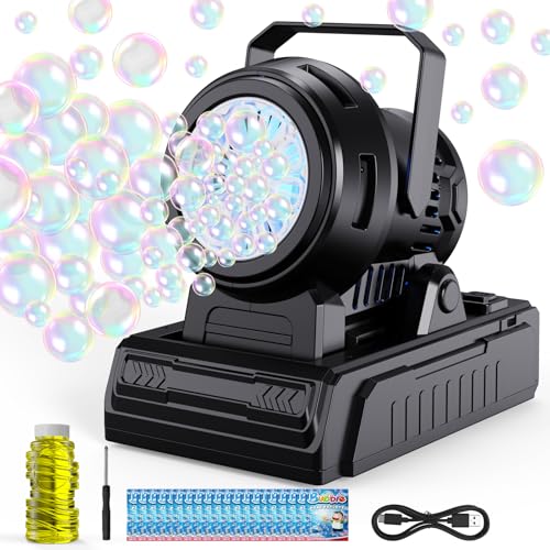 PANACARE Automatische Seifenblasenmaschine mit 20 Seifenblasenlösung, Elektrische Tragbare Seifenblasenmaschine 10000+ Große Blasen/Min, Bubble Machine für Hochzeit/Geburtstag/Kinder/Party PANACARE Automatische Seifenblasenmaschine mit 20 Seifenblasenlösung, Elektrische Tragbare Seifenblasenmaschine 10000+ Große Blasen/Min, Bubble Machine für Hochzeit/Geburtstag/Kinder/Party von P PANACARE