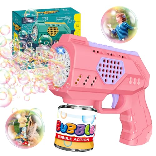 PANACARE Kinder Seifenblasenpistole, Seifenblasenmaschine Seifenblasenspielzeug 10000+ Blasen mit Seifenblasenlösung, Outdoor Kinder Geschenk für Geburtstag/Party/Hochzeit, Bubble Gun von P PANACARE