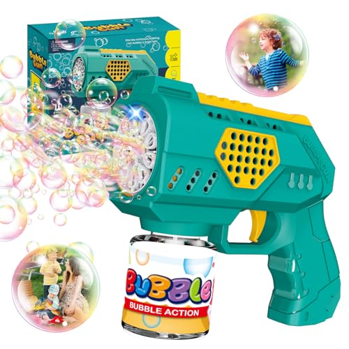 PANACARE Kinder Seifenblasenpistole, elektrisches Seifenblasenspielzeug 10000+ Blasen mit Seifenblasenlösung, Outdoor Kinder Geschenk für Geburtstag/Party/Hochzeit, Bubble Gun von P PANACARE