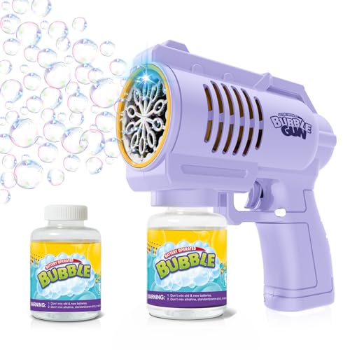 Panacare Bubble Gun, Seifenblasenpistolen Seifenblasenmaschine Kinder 4000+ Blasen/Minute mit 130ML Seifenblasenlösung, Blasenmaschine Blasenspielzeug Geschenk für Kinder/Geburtstag/Party von P PANACARE