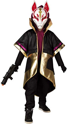 P.D. Prestige & Deluxe Karneval Kleid kompatibel mit FORTNITE Drift Fox Größe 7 8 Jahre (7-8 Jahre: Körpergröße Mädchen/oder 128 cm) von P.D.