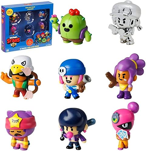 P.M.I. Brawl Stars Sammelfiguren | 8 Brawl Stars Miniaturfiguren auf 24 Sammlerstücken in 1 Packung | 1 Seltene Mystery Figur | Offiziell lizenziert - Figuren, Partybedarf, Geschenk für Fans von P.M.I.