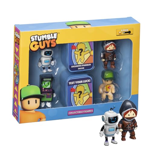 Offizielle Stumble Guys Serie 2 Sammelfiguren | 6er-Pack Deluxe-Set | Enthält 2 seltene versteckte Charaktere (Sortiment B) von P.M.I.