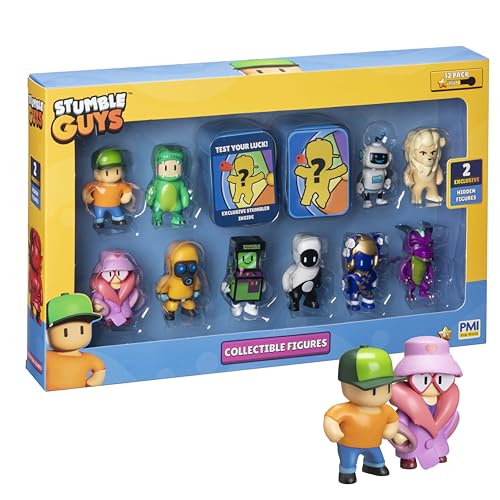 Stumble Guys Serie 2 | Sammelfiguren 12er-Pack Deluxe Box | Enthält 10 ikonische Charaktere + 2 seltene versteckte Figuren | Must-Have Sammlerstücke für Fans (Sortiment A) von P.M.I.