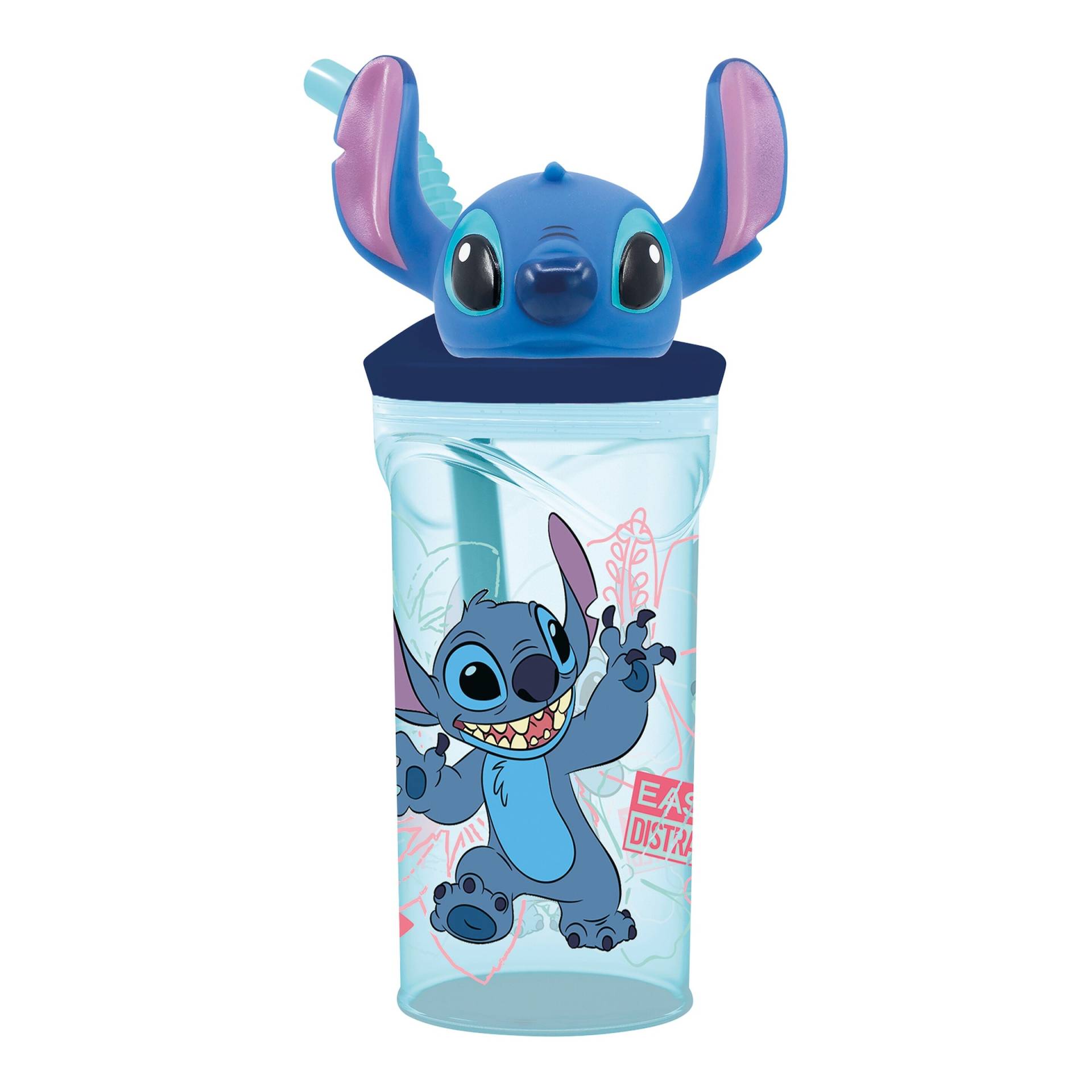 P:Os Disney Trinkbecher mit Strohhalm und 3D-Figur Stitch, 360 ml P:Os Disney Trinkbecher mit Strohhalm und 3D-Figur Stitch, 360 ml von P:OS