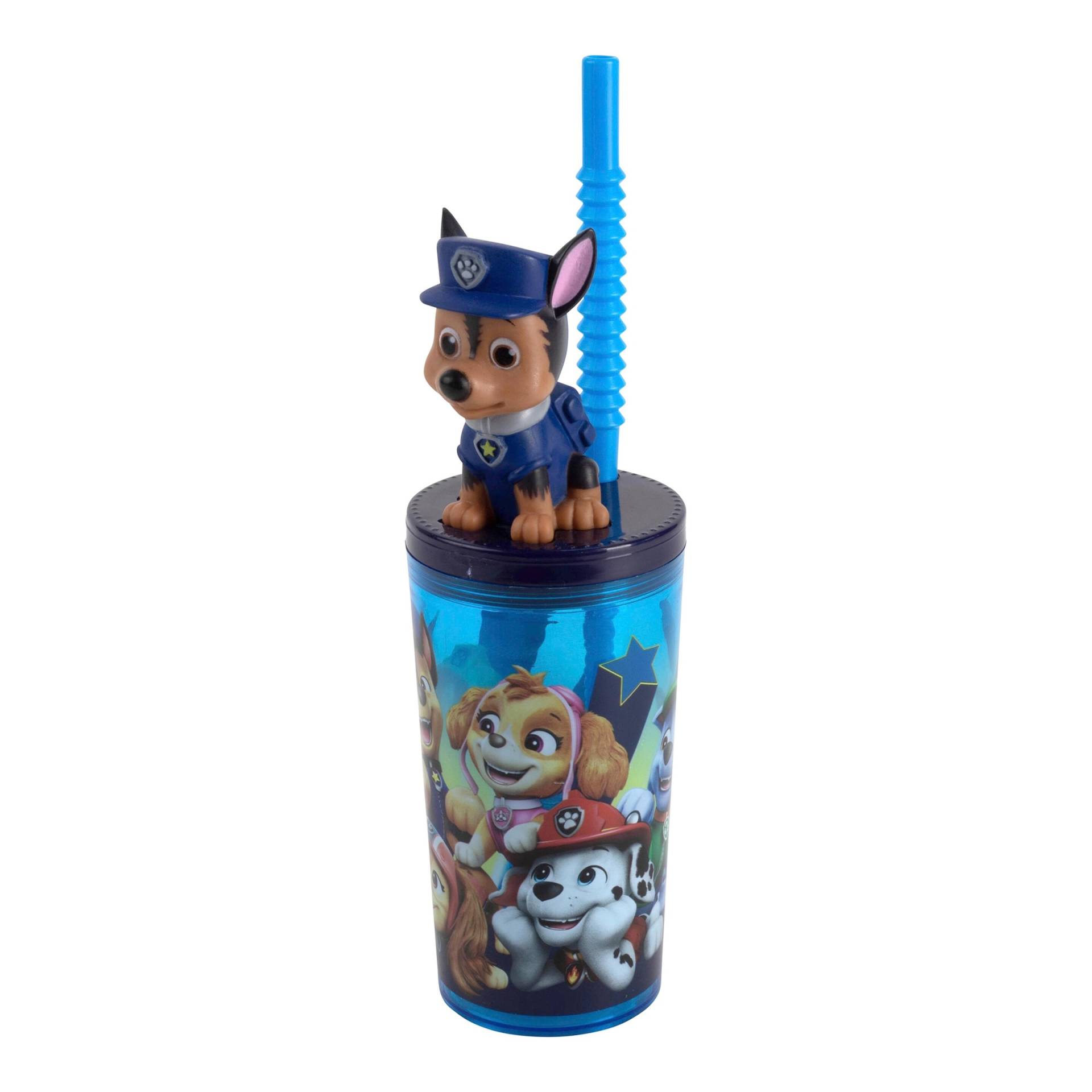 P:Os Paw Patrol Trinkbecher mit Strohhalm und 3D-Figur, 360 ml P:Os Paw Patrol Trinkbecher mit Strohhalm und 3D-Figur, 360 ml von P:OS