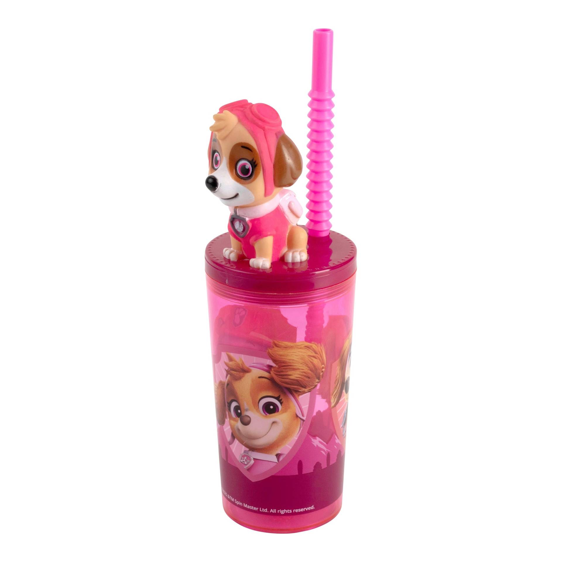 P:Os Paw Patrol Trinkbecher mit Strohhalm und 3D-Figur, 360 ml P:Os Paw Patrol Trinkbecher mit Strohhalm und 3D-Figur, 360 ml von P:OS