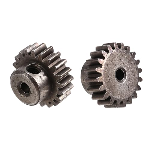 PACHHK 2 Stück 2,3 mm Schaft Metall Ritzel Motor Getriebe 48DP M0.6 M0.8 für 1/12 1/16 RC Car 7075 - Redcat 370/380/390,20T von PACHHK