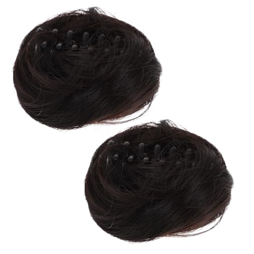 2St Pferdeschwanz haarverlängerung Hair Styling Haar spangen haarstecker Libelle Haarspange Hair Colour Clip auf Dutt haarknoten verlängerung Haarknoten-Clip Hochtemperaturdraht PACKOVE von PACKOVE