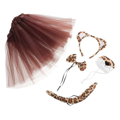 PACKOVE 1 Satz Weihnachts-Leoparden-Set leopard haarreif Hamster Haarband Party dekoratives Stirnband Stirnbänder für Cosplay Leopardenkostüm für Mädchen Cosplay-Stirnbänder Stoff von PACKOVE