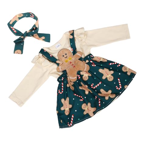 PACKOVE 1 Satz Weihnachtsanzug Weihnachts-overall Für Kleinkinder Herbstoutfit Für Babymädchen Herbst Winter Kleinkind Weihnachtskleid Herbstoutfit Für Kleinkinder Strapsrock Baumwolle von PACKOVE