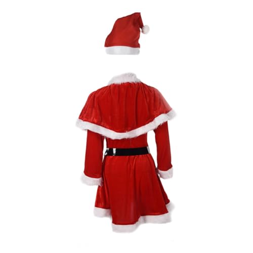 PACKOVE 1 Satz Weihnachtskleidung für Frauen weihnachten kleidung weihnachtsbekleidung mrs santa anzug erwachsene frauen weihnachtsmann-outfits Weihnachtsmann-Anzug Performance-Kostüm rot von PACKOVE