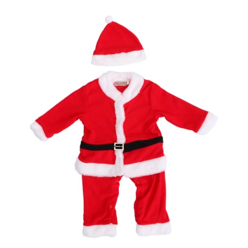 PACKOVE 1 Satz Weihnachtskostüm für Mädchen Weihnachtsanzug für Jungen Weihnachtsoutfits Weihnachtsmann-Outfits für Jungen Weihnachtsmannkostüm für Jungen rot von PACKOVE