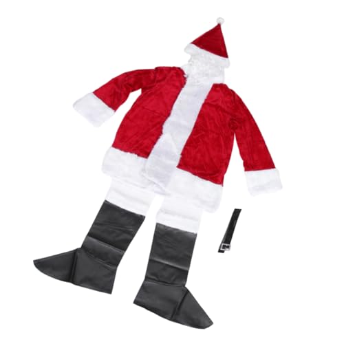 PACKOVE 1 Satz Weihnachtsmann-Kleidung Weihnachtsdekoration weihnachtsmann kostüm herren weihnachtsmann anzug weihnachtsmannkostüme Weihnachtskleidung Weihnachtsoutfits Polyester rot von PACKOVE