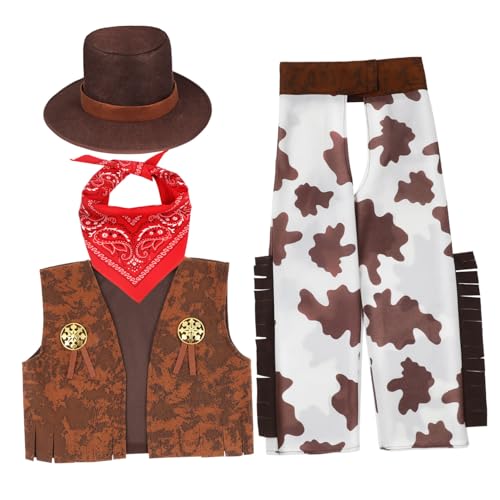 PACKOVE 1 Satz -cowboy Halloween Junge Pferdekostüm Für Kostüm Cowgirls Kleinkind -cowboy-outfit Cowboyhut Für Cowgirl-outfit Für Braune Weste Acetat von PACKOVE