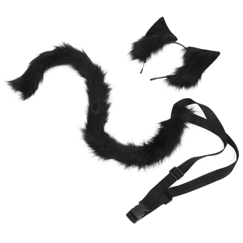 PACKOVE 1 Satz katzen schweif katzenkostüm zubehör Halloween-Maskerade-Maske Fuchsohren Stirnband Tiara Haarbänder Heckstütze Tierkostüm-Accessoire Kleidung Handgemacht Requisiten von PACKOVE