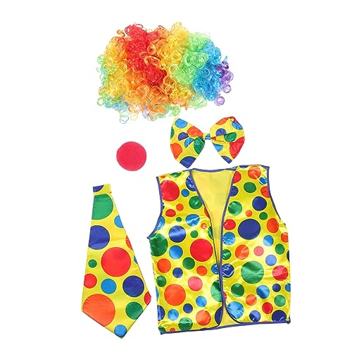 PACKOVE 1 Set Clown Perücke Clown Fliege Halloween Clown Dekorationen Stoff Clown Kostüm Zubehör von PACKOVE