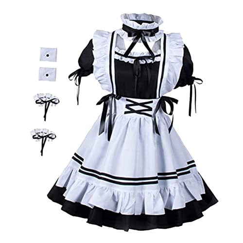 PACKOVE 1 Set Halloween Maid Outfit Kreatives Cosplay Kostü Party Zubehör Lovely Maid Kleidung Rollenspiel Zubehör Handmaiden Kostü Kleid Schürze 2 von PACKOVE