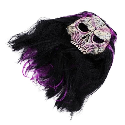 PACKOVE 1 Stk Haare Bucktooth Skull Maske Halloween Albtraum Kostüm Kostüme Geisterhaus-maske Gruselige Gesichtsbedeckungsstütze Foto Zaubererrobe Kopfbedeckung Zombie-maske Emulsion von PACKOVE