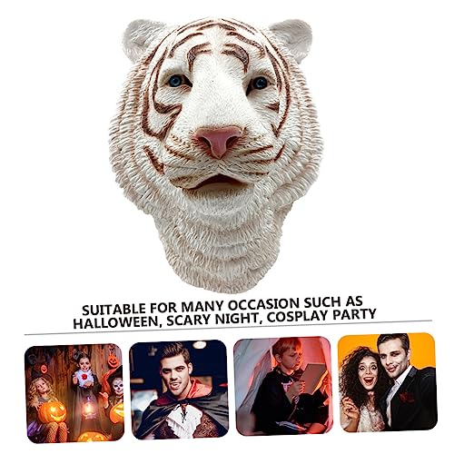 PACKOVE 1 Stk Tiger Maske Abschlussball Maske Tierkopfmaske Atmungsaktive Gesichtsabdeckung Kreative Tigergesichtsabdeckung Gruselige Tigerkopfbedeckung Haut Maskerade Masken Cool Emulsion von PACKOVE