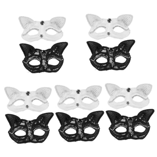 PACKOVE 10 Stück Fuchs Spitzenmaske Partyzubehör Japanischer Stil Tiermaske Dekorative Füchse Maske Partymaske Japanischer Stil Füchse Maske Festival Maske Einzigartige Maske von PACKOVE